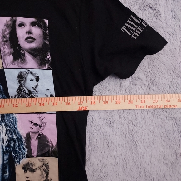Taylor Swift Shirt Womens Small Eras Tour Graphic Print Top Double Sided Band S - Picture 5 of 8